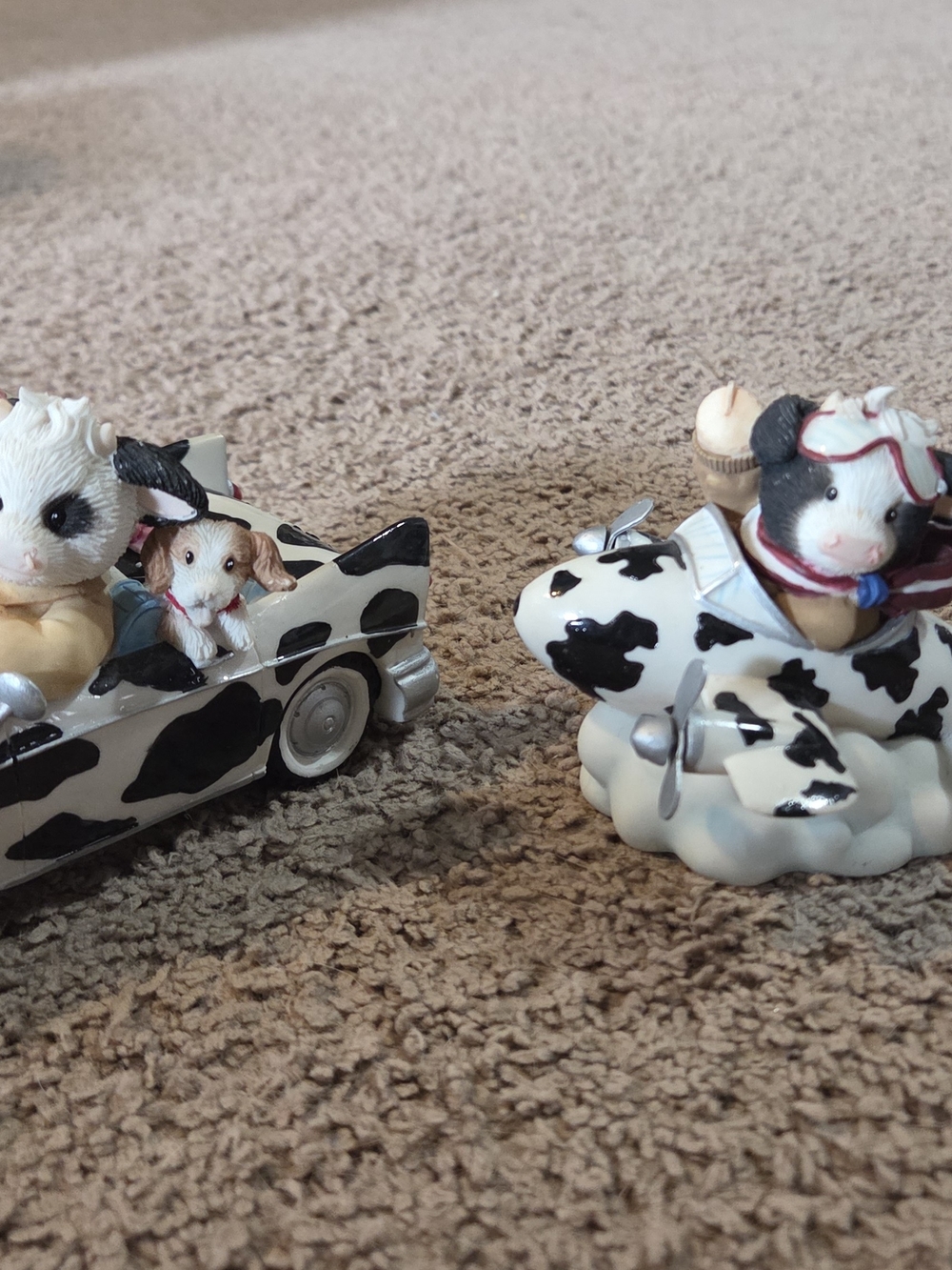 Enesco Mary Moo Car And Plane